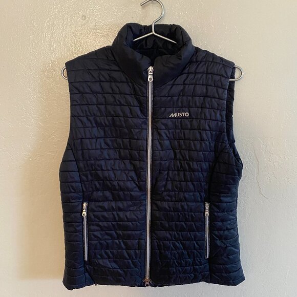 Musto Women’s Quilted Puffer Vest – Navy Blue – Size 10 (UK 14 / EU 42) - Picture 1 of 14